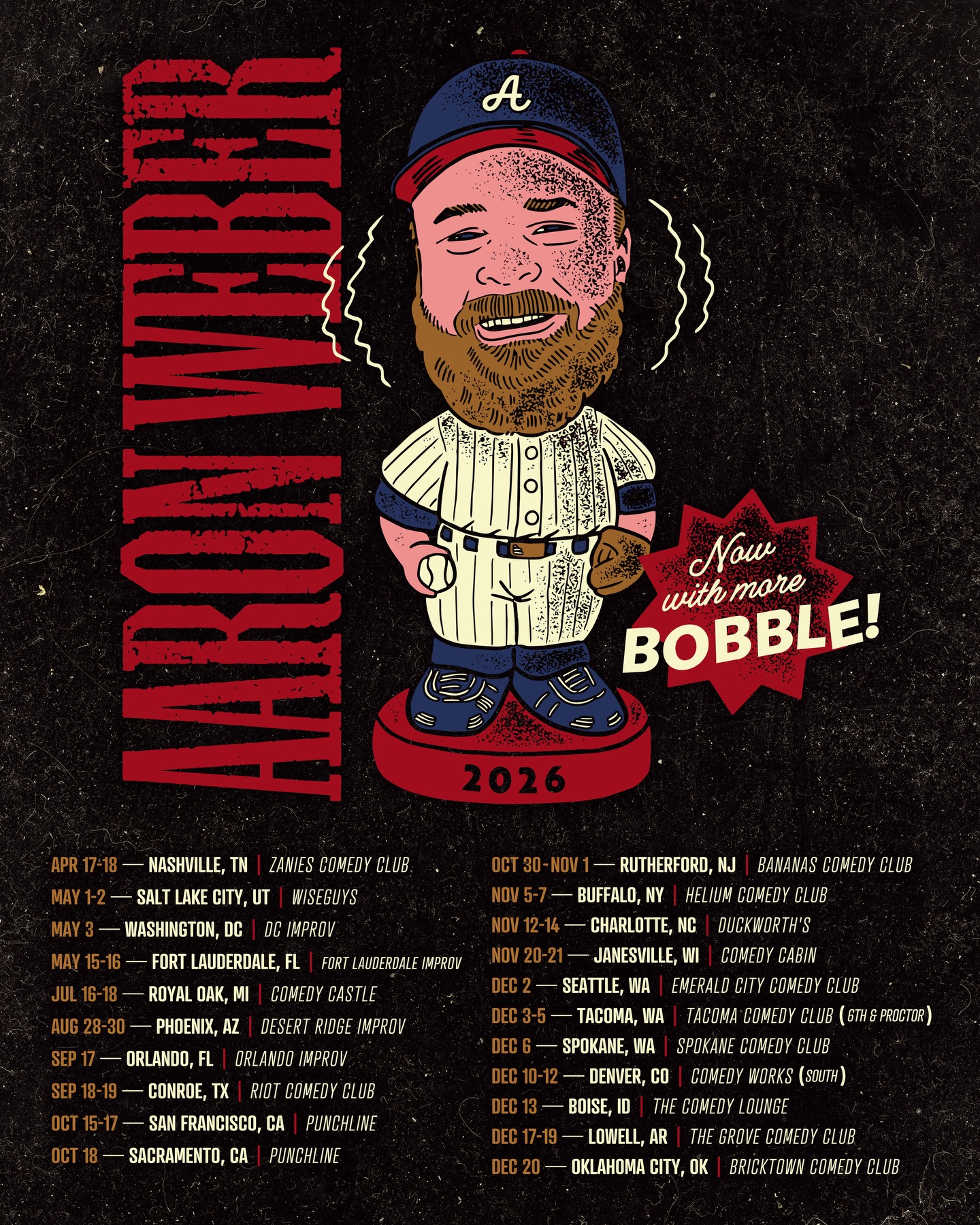Aaron Weber Tour Poster 2026–2027